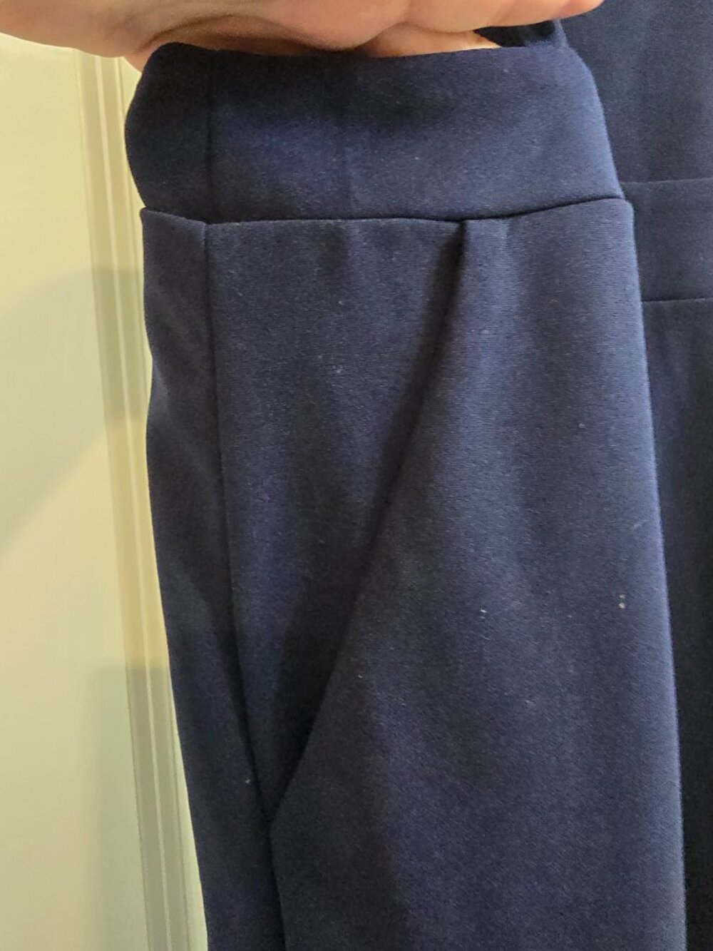 Entro Wide-Leg Pinafore Overalls Jumpsuit - Navy Blue - Picture 4 of 8